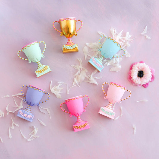 Glitterville Colorful Triumphant Tropy Ornaments- 4"