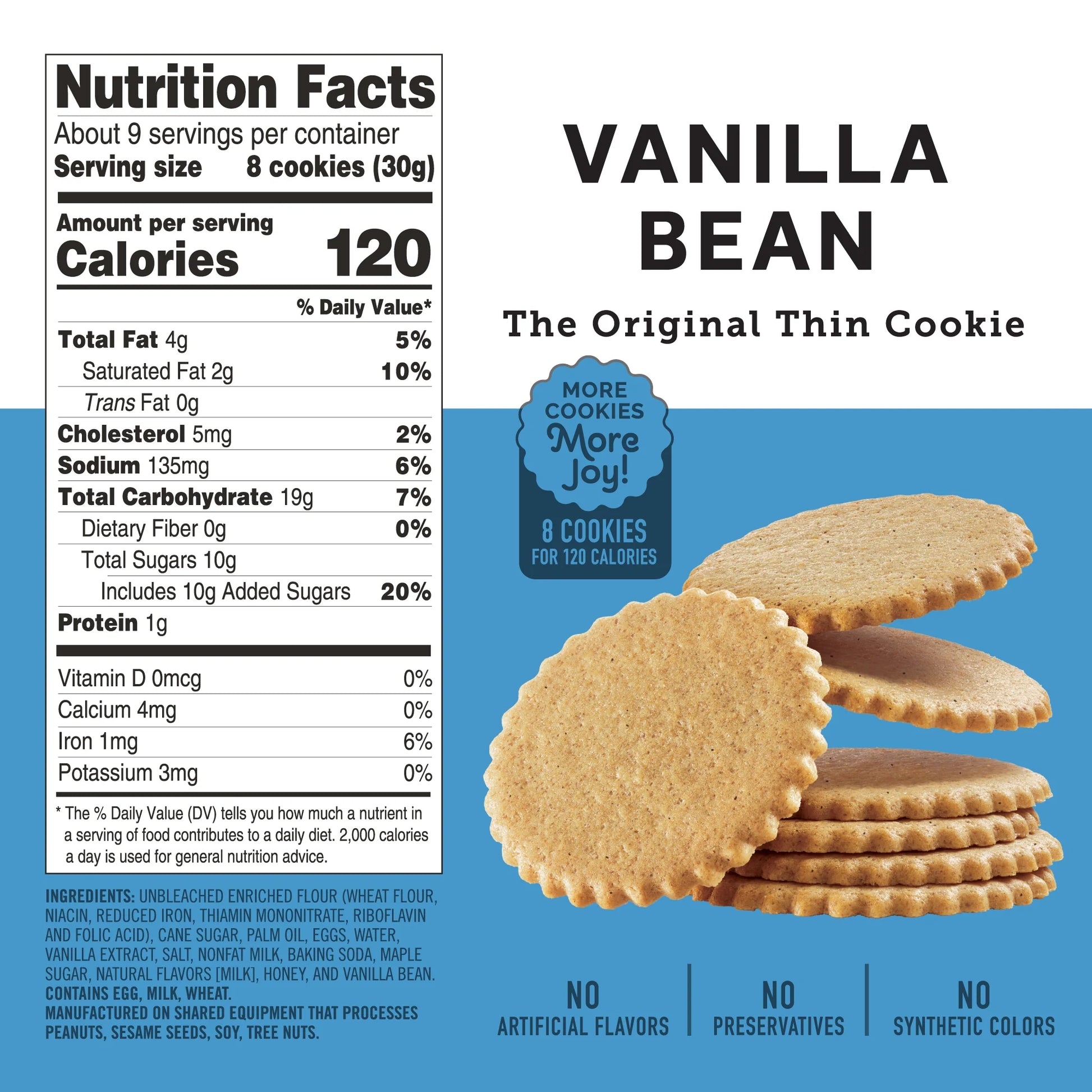 Dewey's Bakery Thin Vanilla Bean Cookies