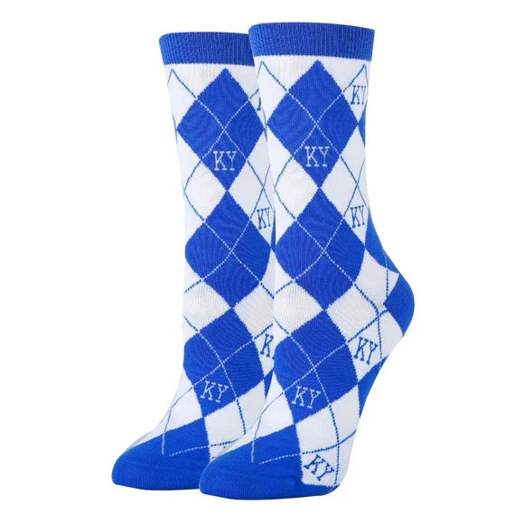 Kentucky Argyle Royal Socks Women's