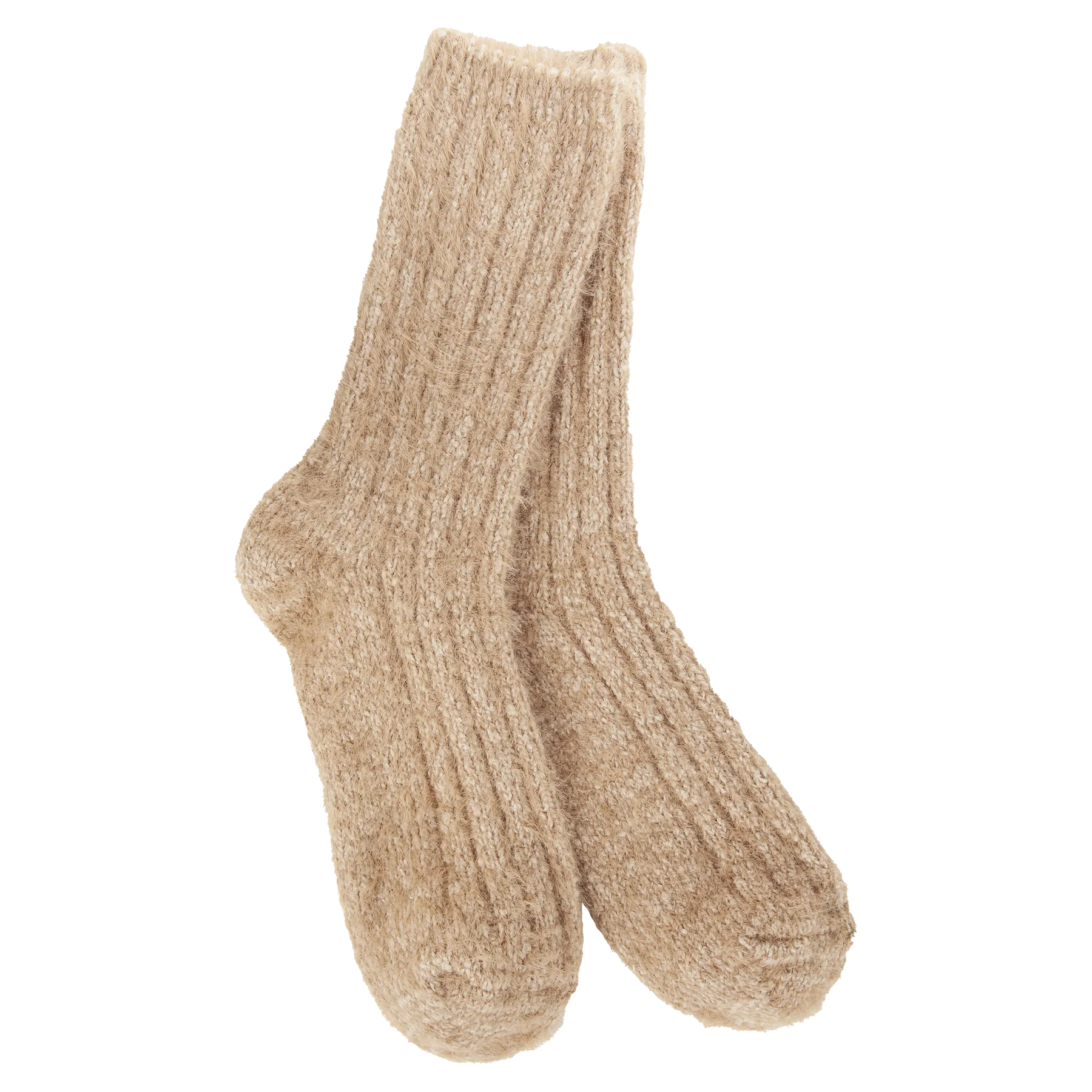 Weekend Collection Ragg Feather Crew Socks- Mocca- 222