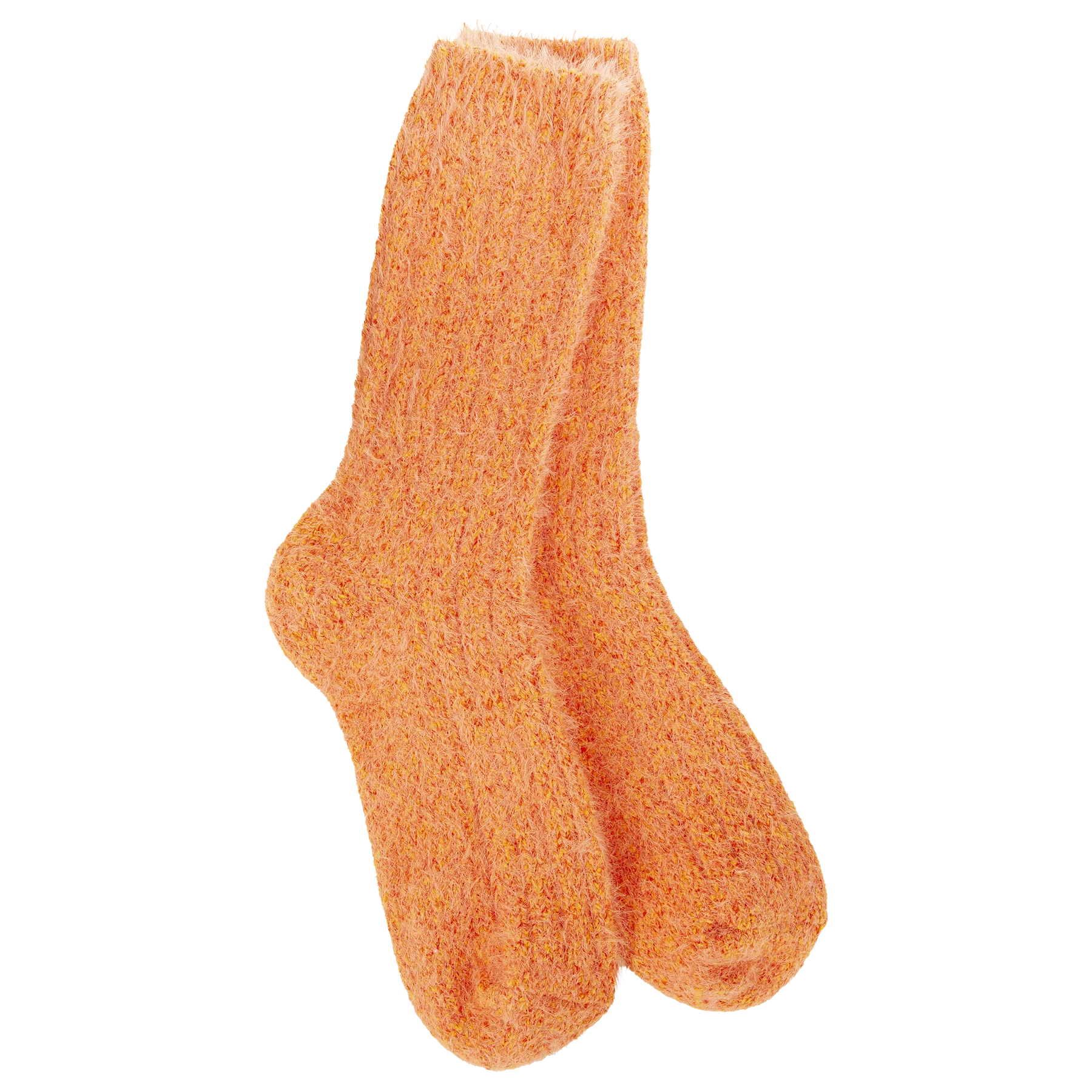Weekend Collection Ragg Feather Crew Socks- Orange- 888