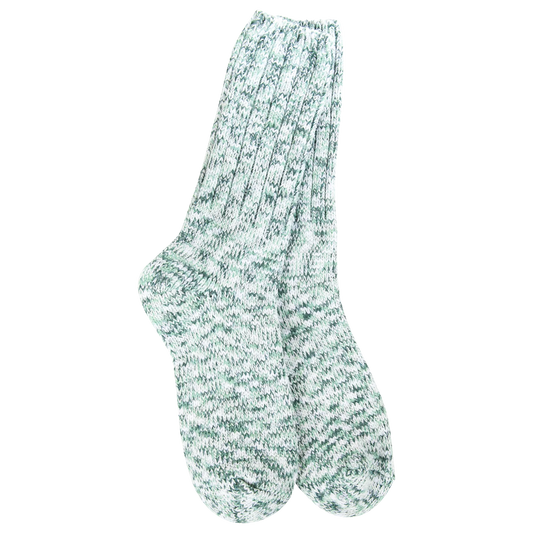 Weekend Collection Holiday Ragg Crew Socks- Spruce- 313