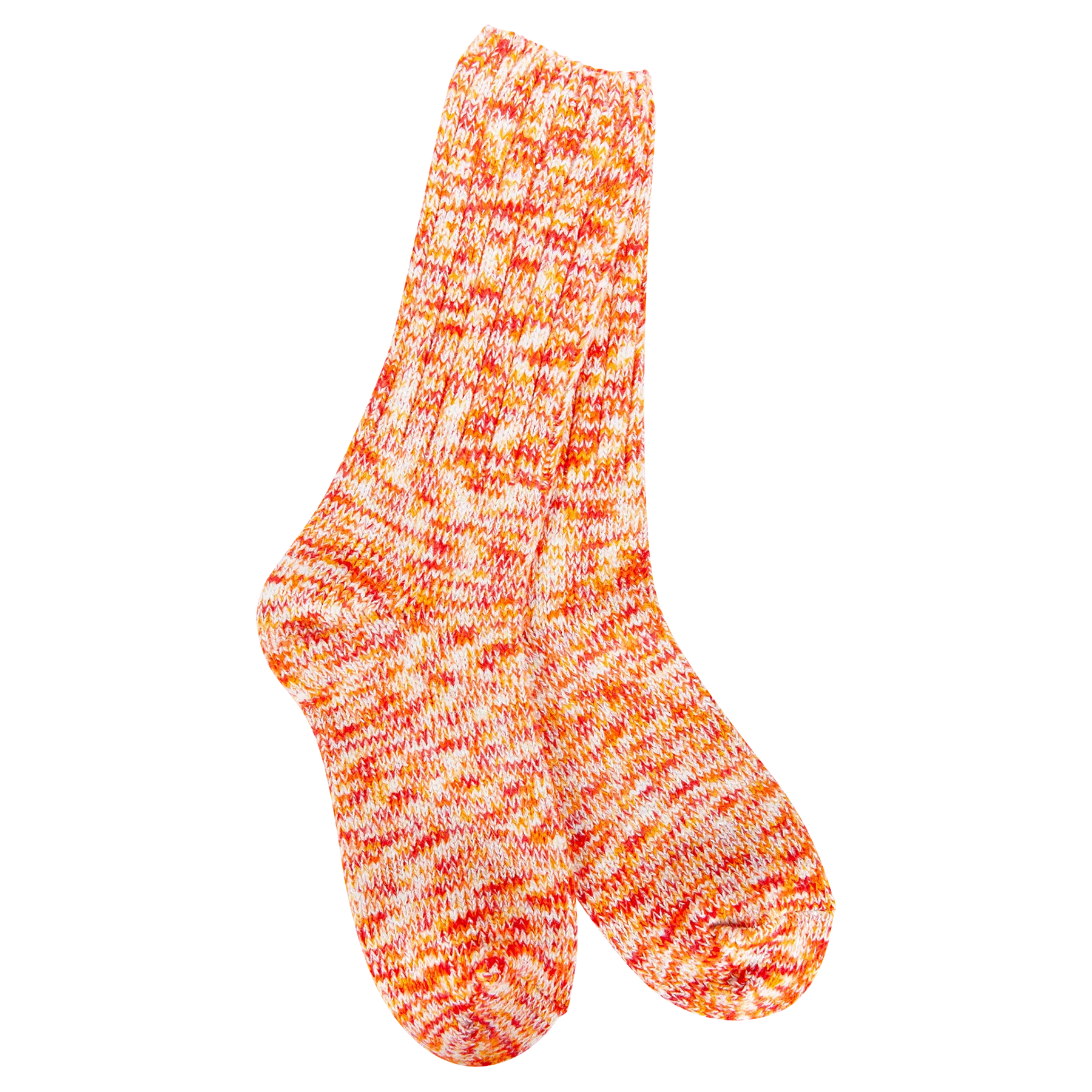Weekend Collection Ragg Crew Socks- Orange- 888