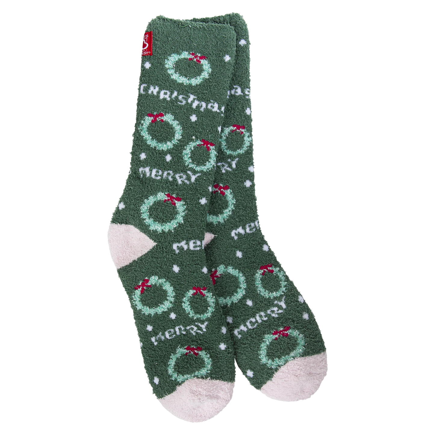 Worlds Softest Cozy Collection Holiday Cozy Crew Socks- Merry Christmas- 335
