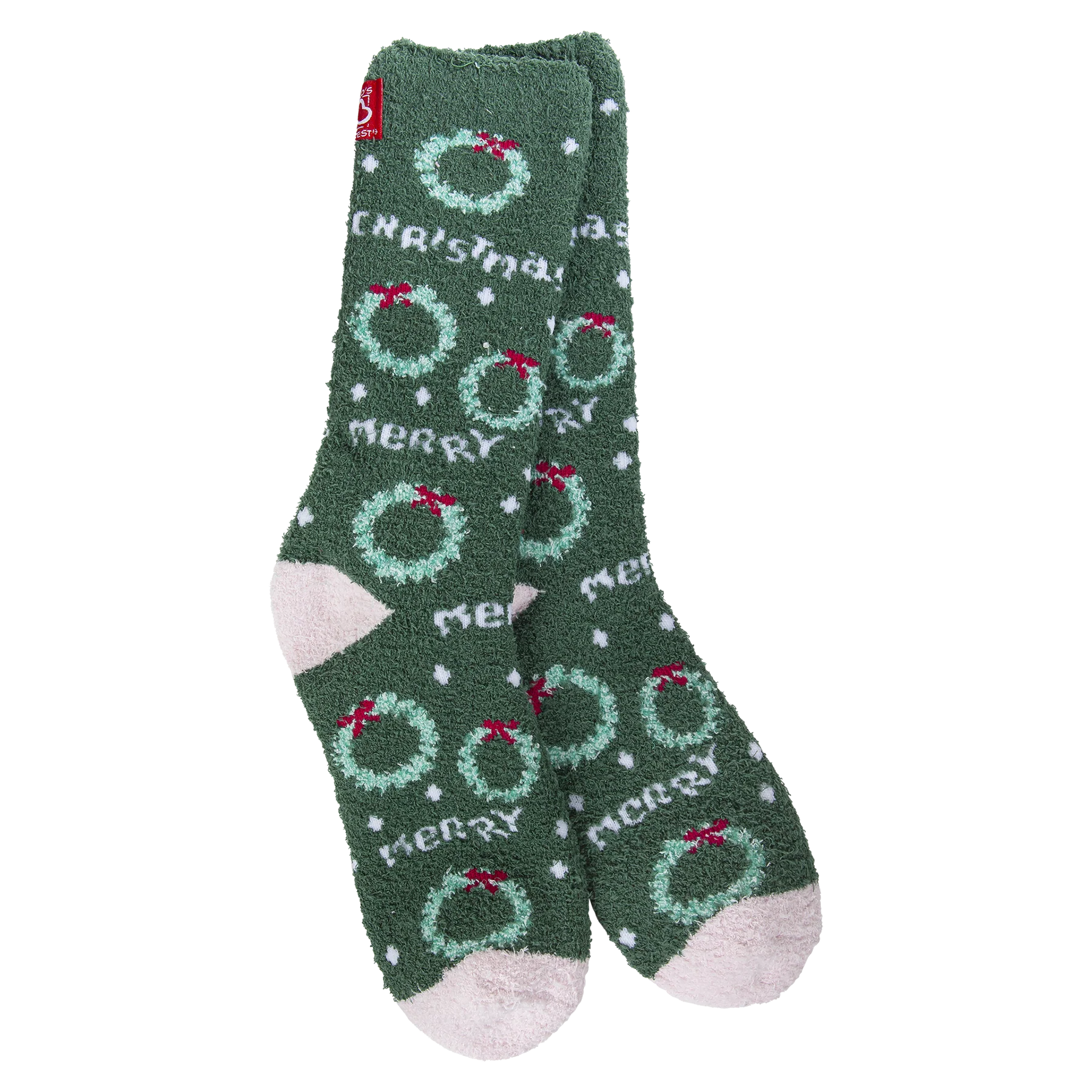 Worlds Softest Cozy Collection Holiday Cozy Crew Socks- Merry Christmas- 335