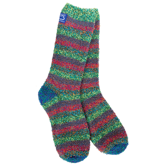 World's Softest Socks Holiday Multi Crew- Peaceful Multi-345