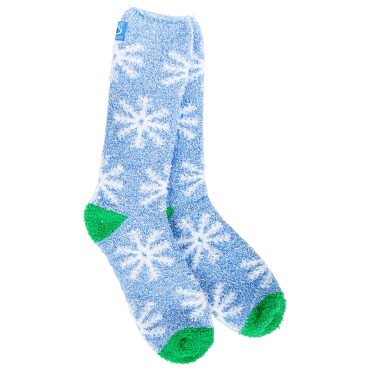World's Softest Socks Cozy Crew Holiday- Snowfall- 493