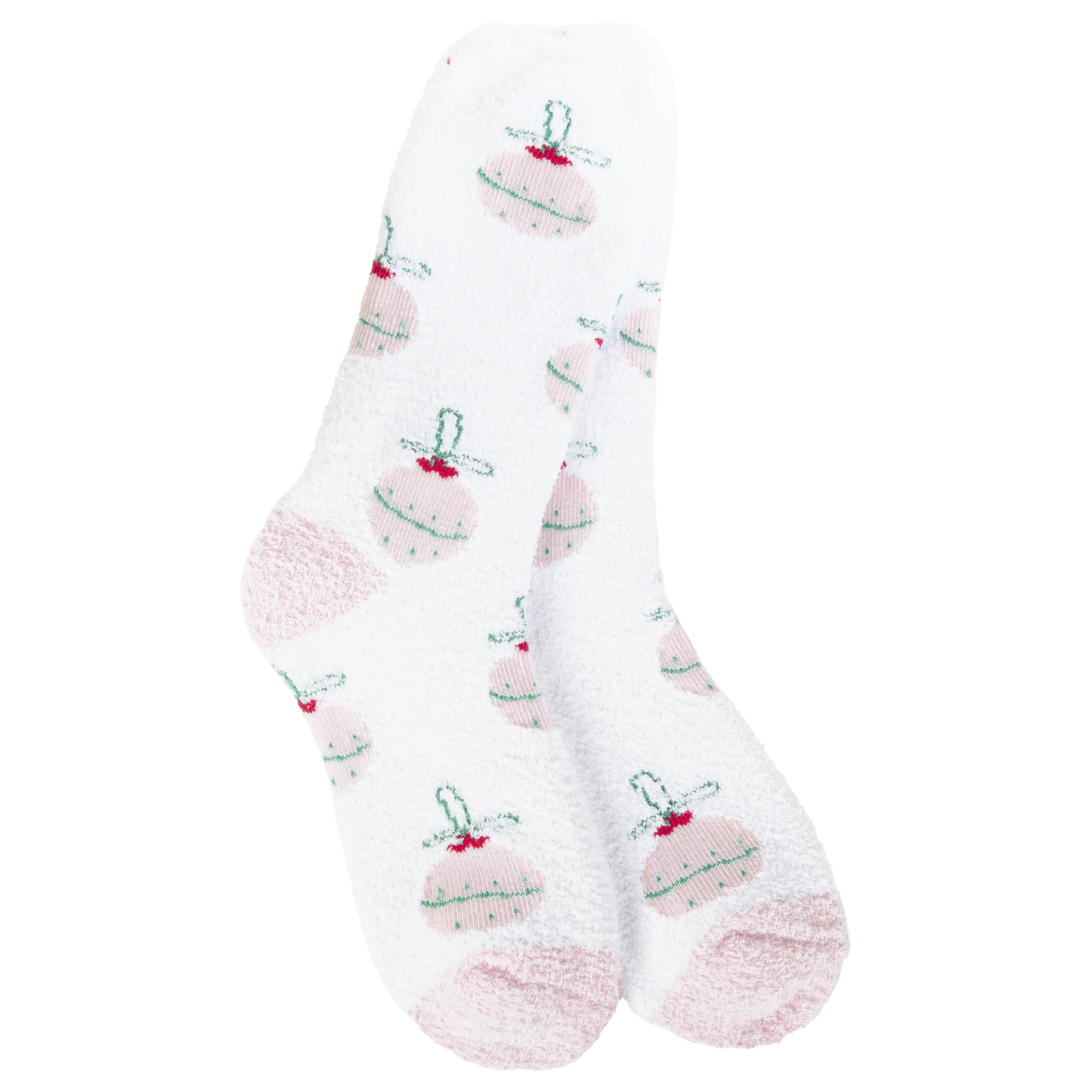 Worlds Softest Cozy Collection Holiday Cozy Crew Socks- Ornament Ball- 963