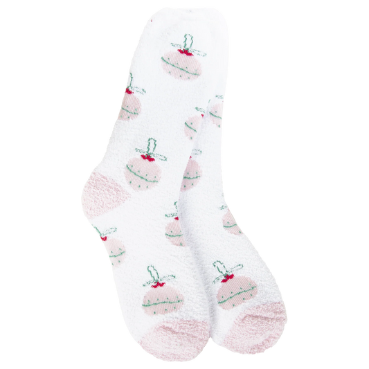 Worlds Softest Cozy Collection Holiday Cozy Crew Socks- Ornament Ball- 963