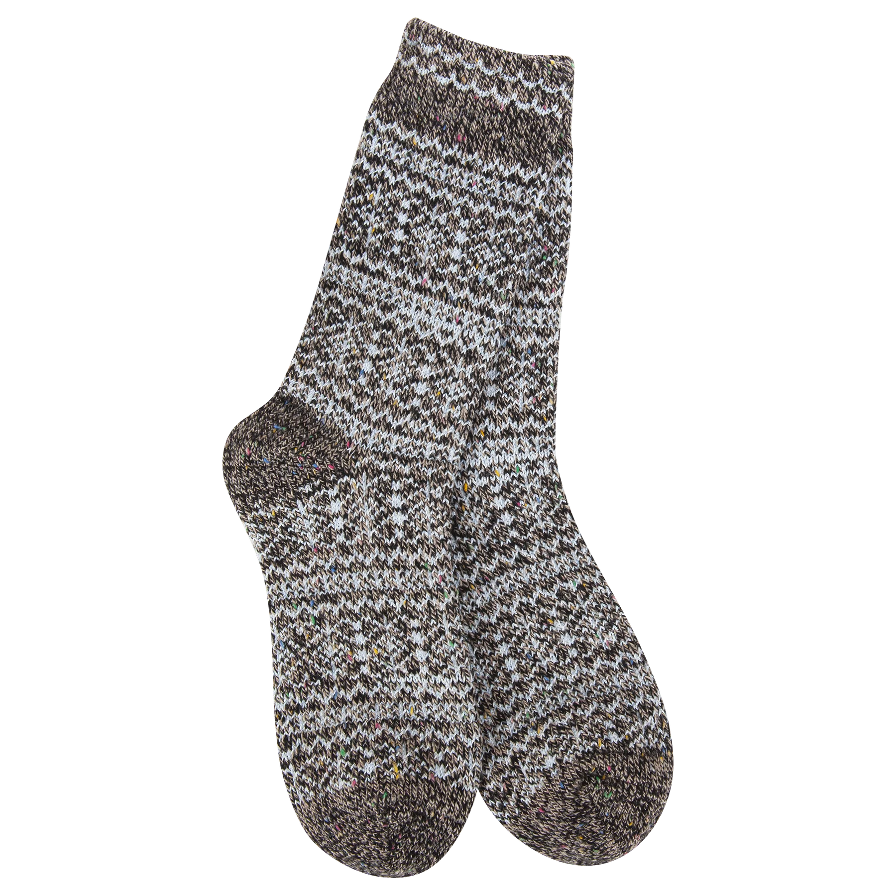 Weekend Collection Holiday Confetti Crew Sock- Blue Dark Confetti