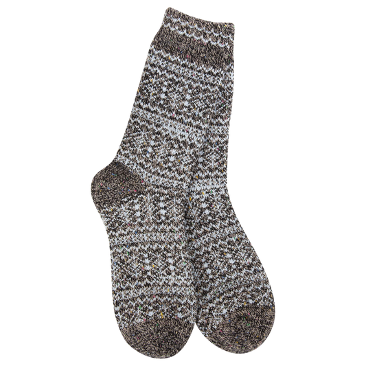 Weekend Collection Holiday Confetti Crew Sock- Blue Dark Confetti