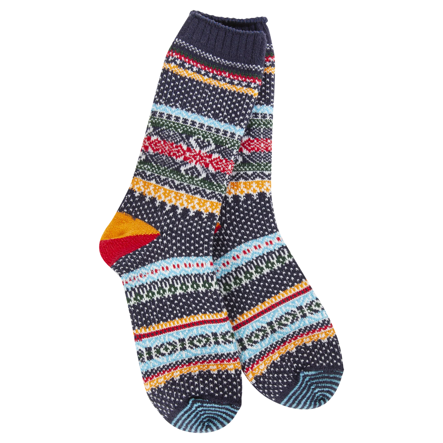 Weekend Collection Holiday Seasonal Crew- Navy Multi- 468
