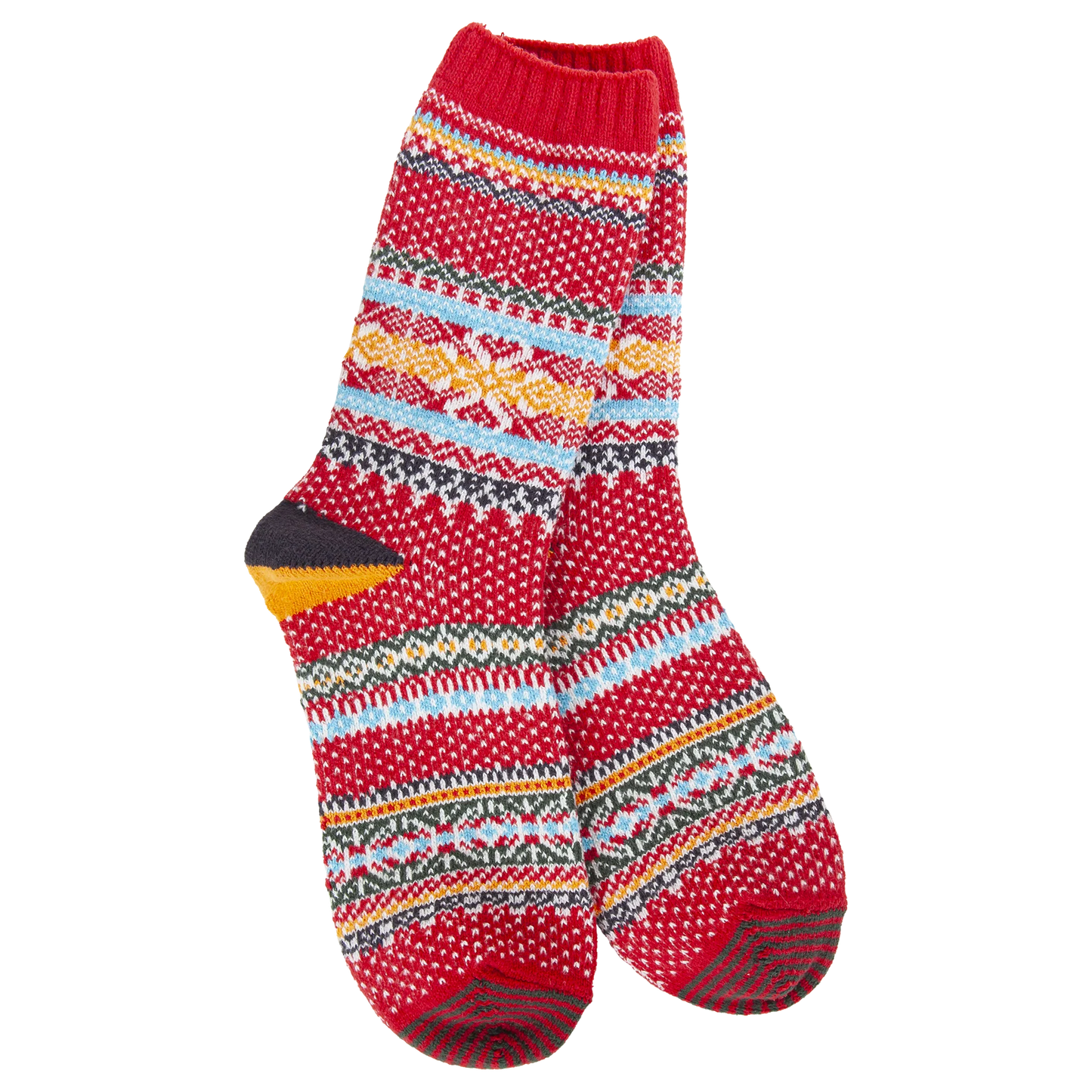 Weekend Collection Holiday Seasonal Crew- Red Multi- 634