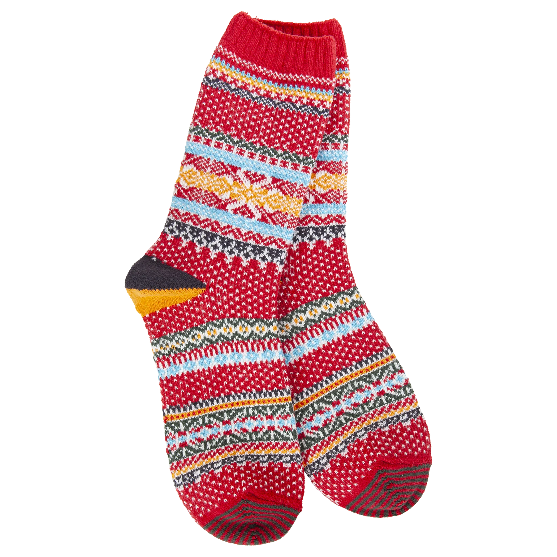 Weekend Collection Holiday Seasonal Crew- Red Multi- 634