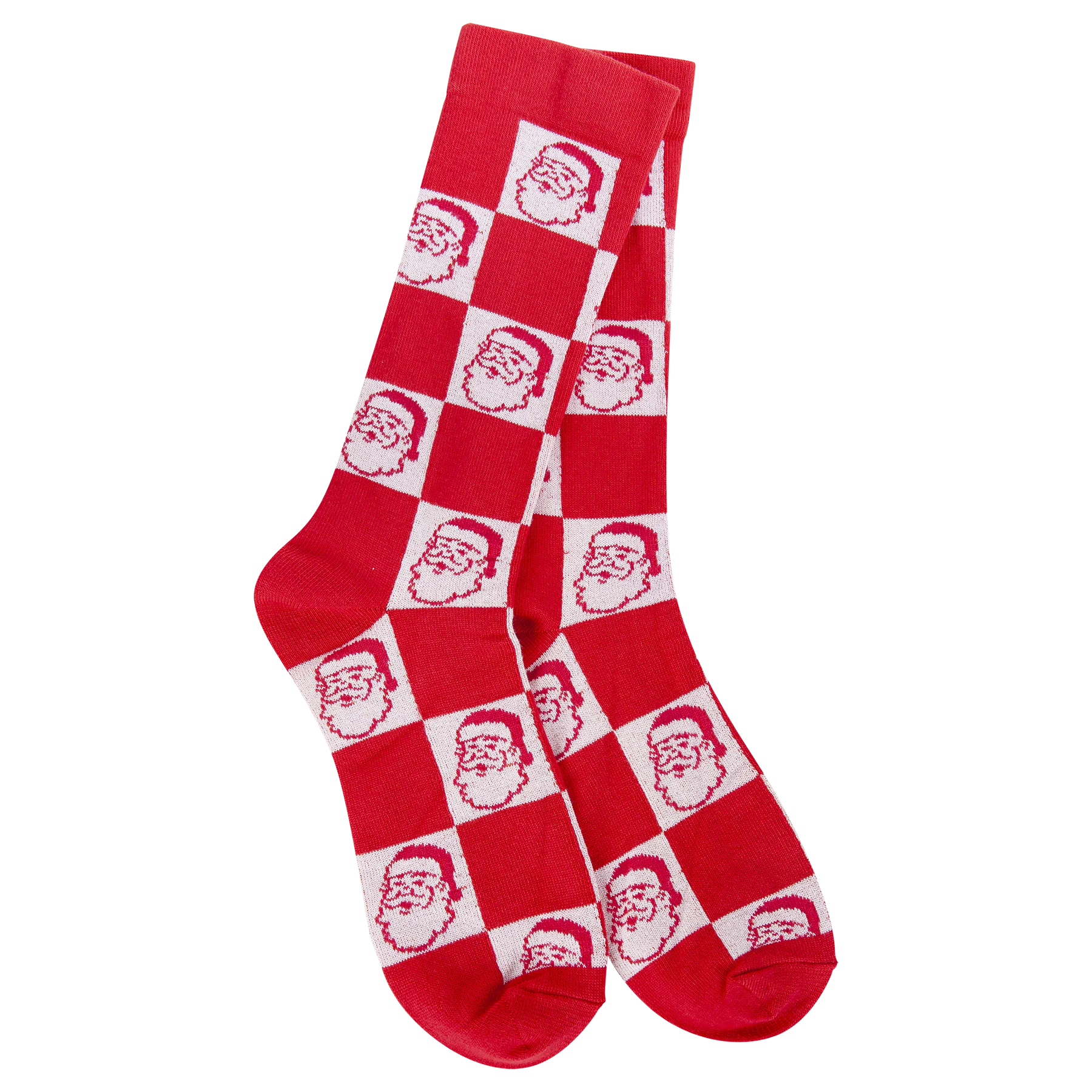 Weekend Collection Holiday Crew Sock- Santa Check- 696