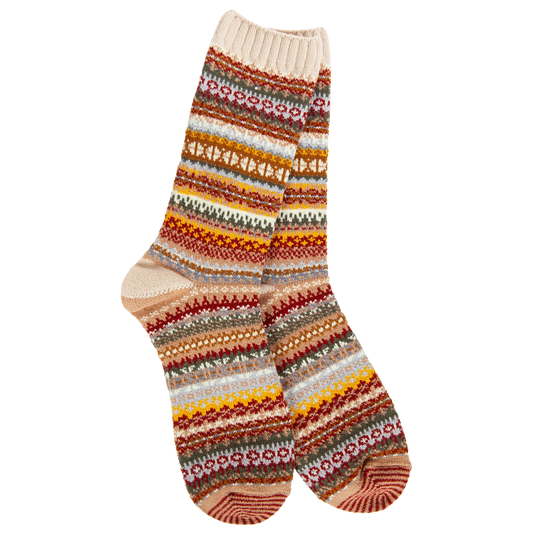 World's Softest Socks Weekend Nordic Crew- Cashew- 216