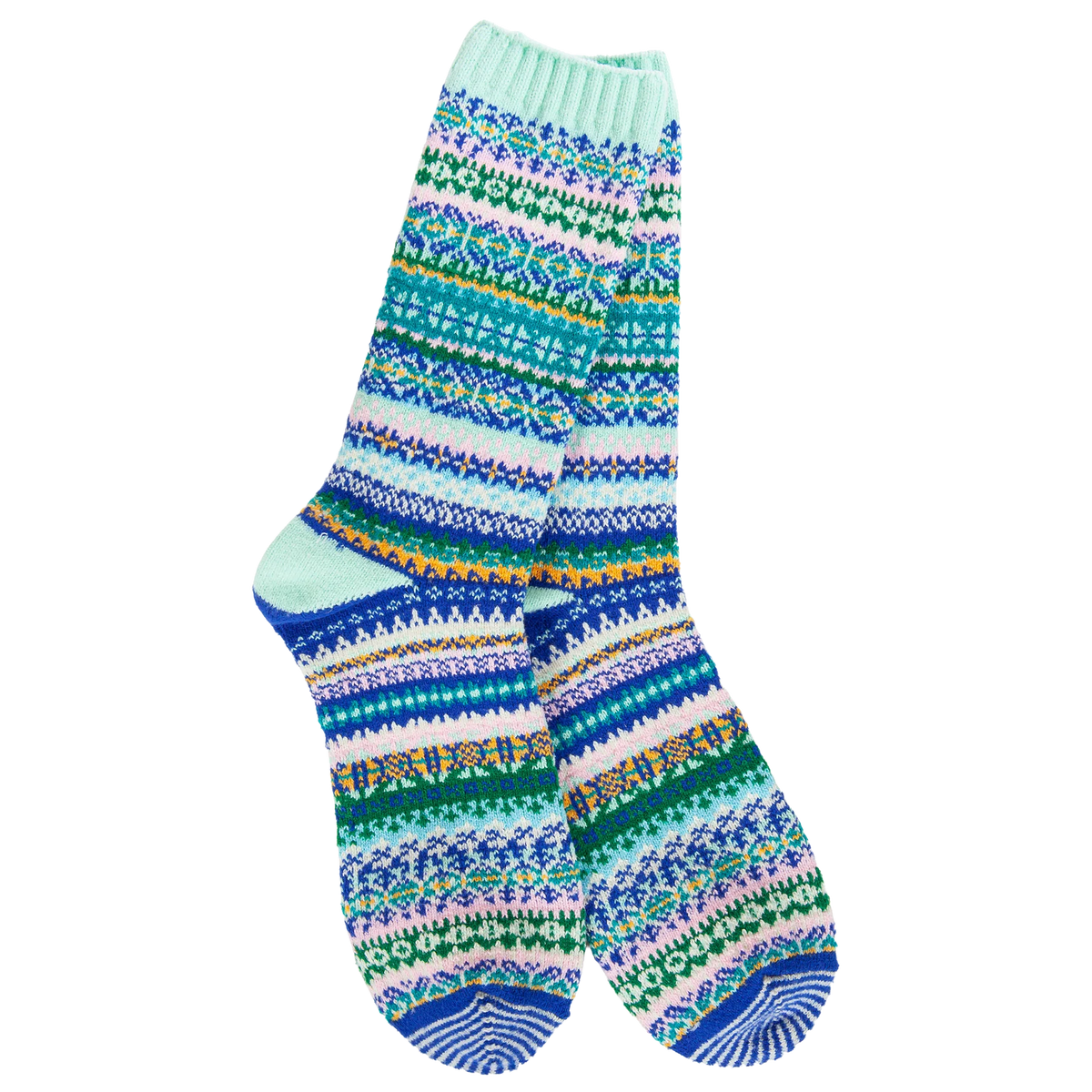 World's Softest Socks Weekend Nordic Crew- Mint- 346