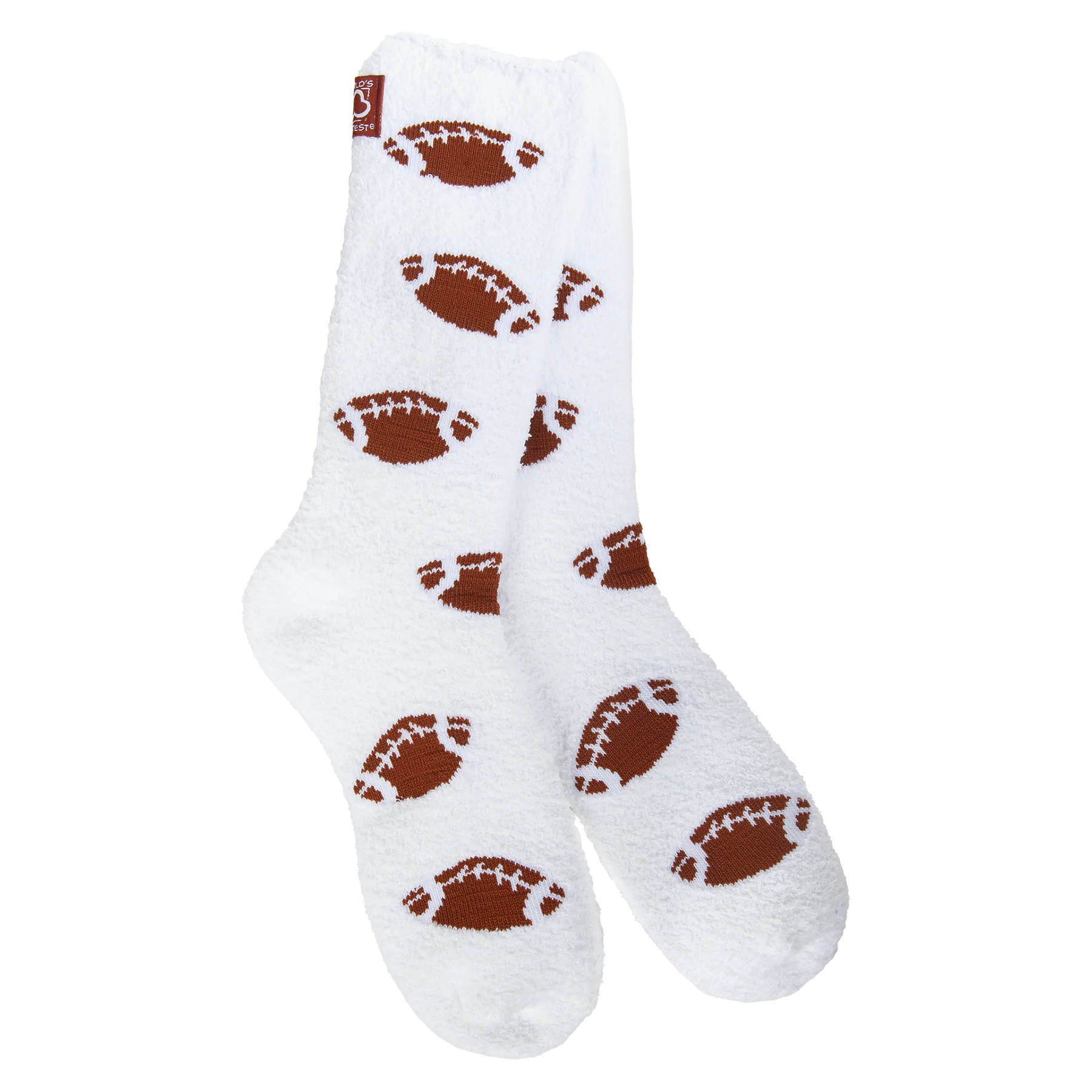 Worlds Softest Socks Cozy Collection Cozy Fall Crew Socks- Football-929