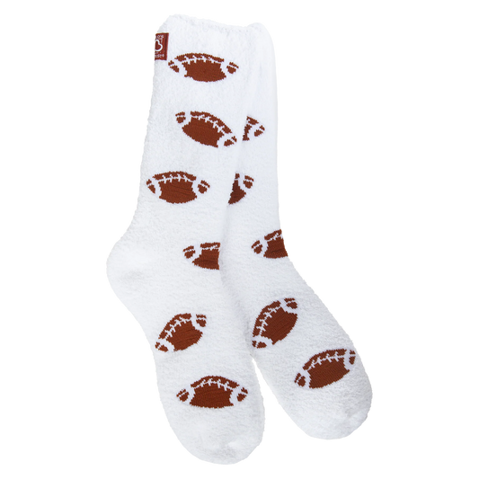 Worlds Softest Socks Cozy Collection Cozy Fall Crew Socks- Football-929