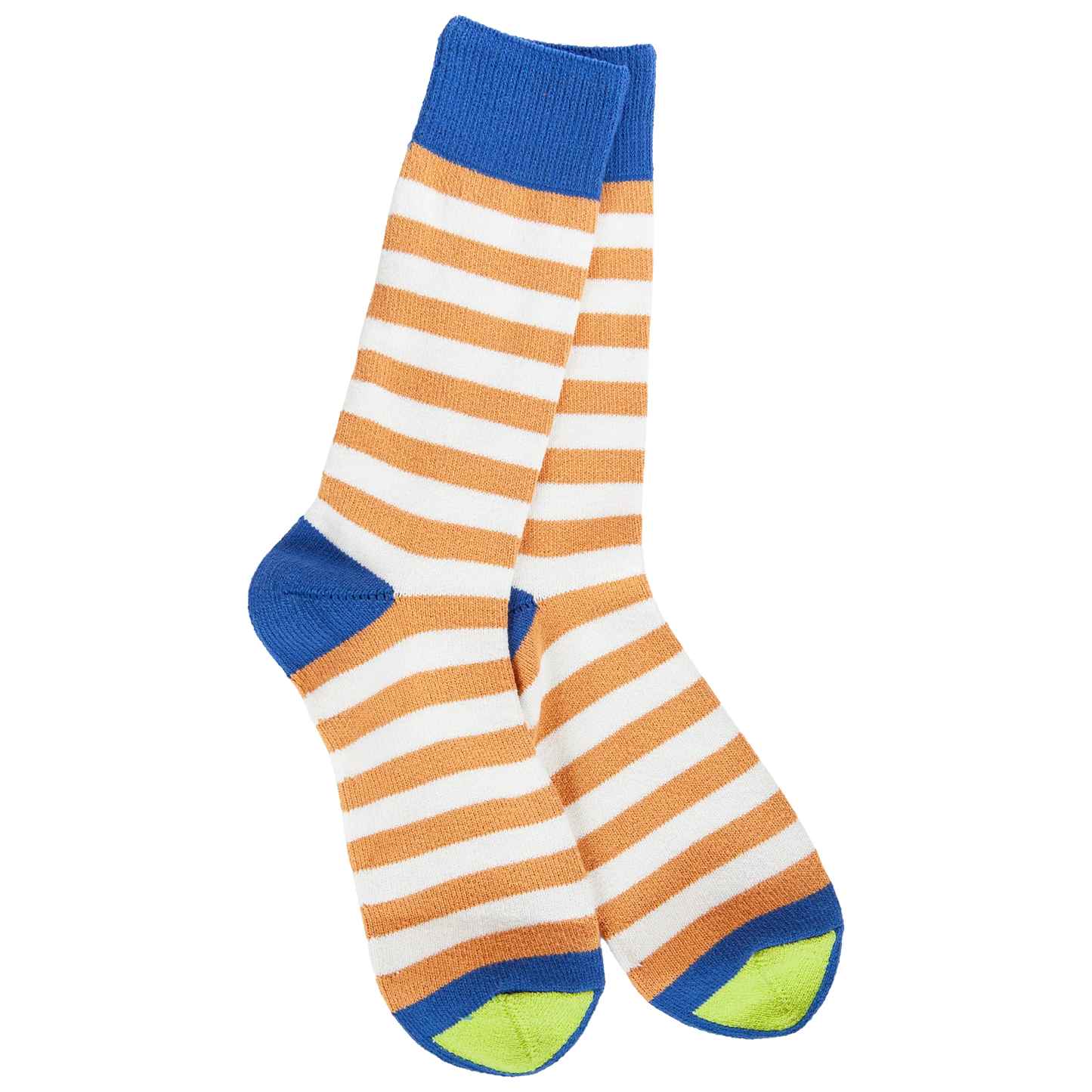 World's Softest Socks Weekend True Stripe Crew- Mountain Bluebird- 923