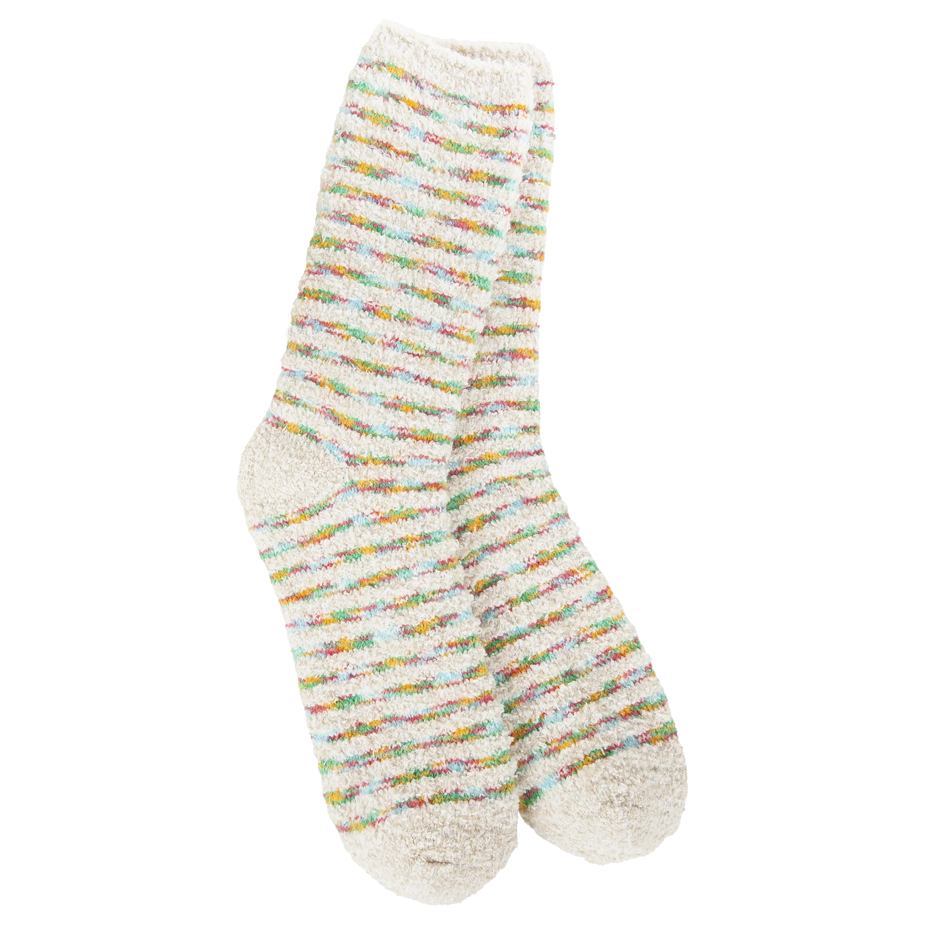 Worlds Softest Socks Cozy Collection Winter Crew Socks- Holiday Stripe- 136