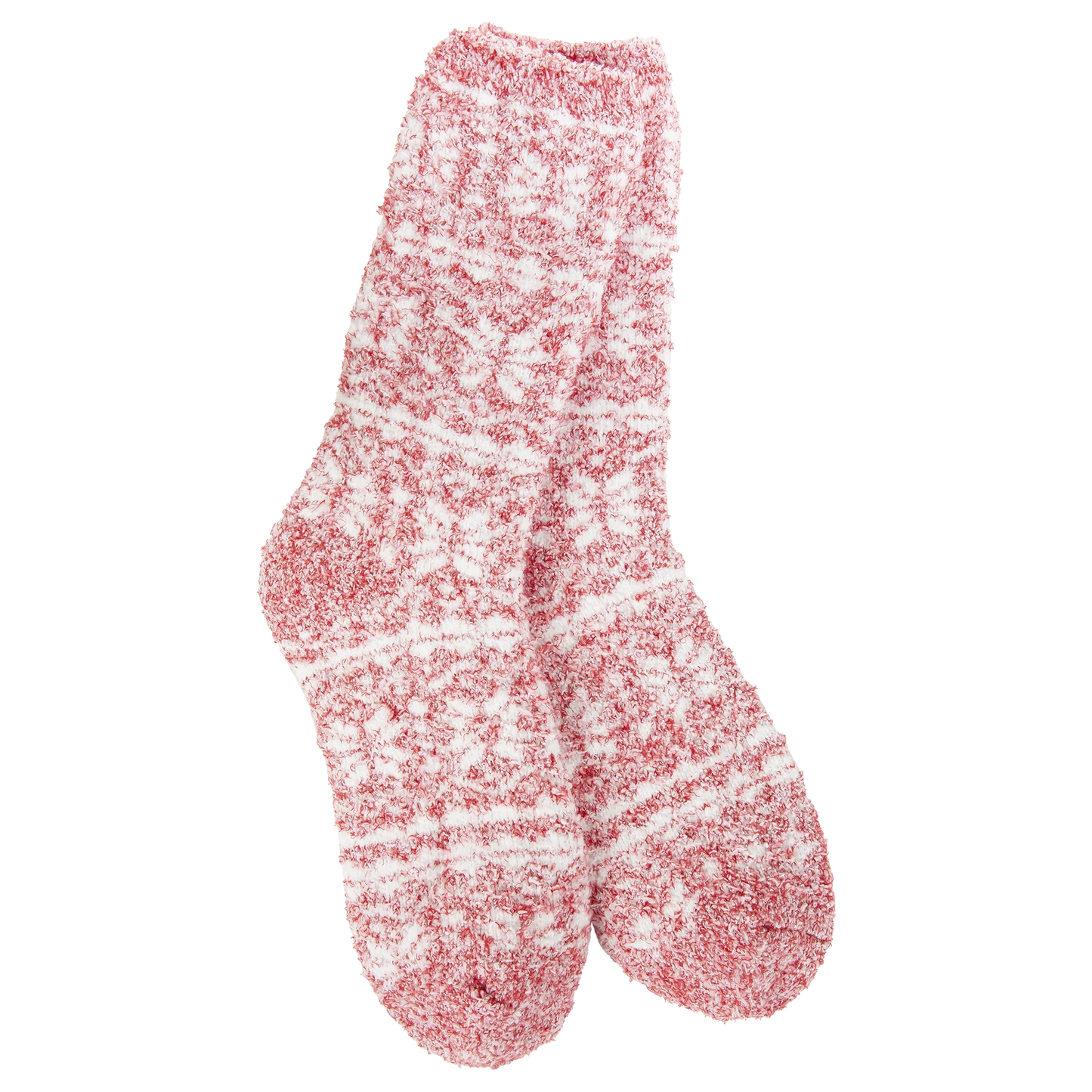 Cozy Collection Winter Crew Socks- Fair Isle Red- 699