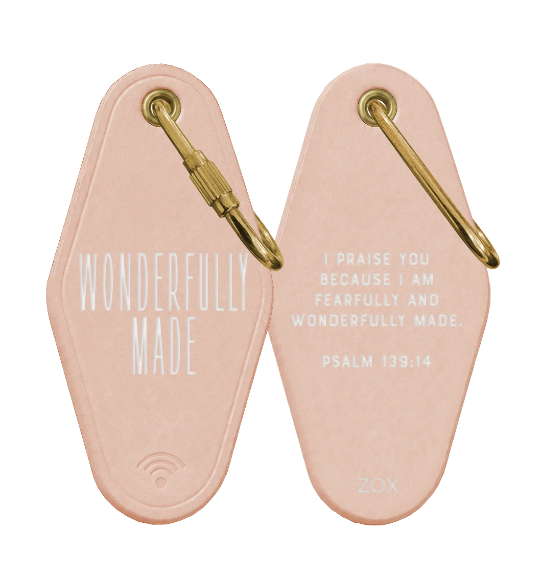ZOX Wonderfully Made Bible Verse Keychain