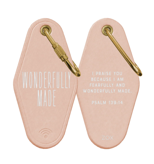 ZOX Wonderfully Made Bible Verse Keychain