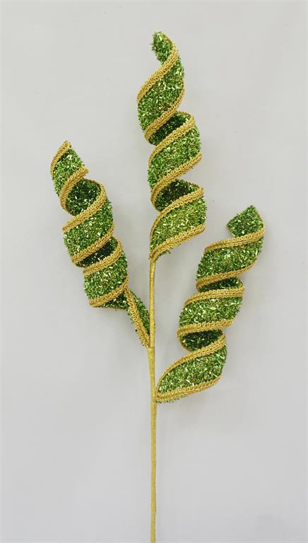 Green & Gold Spiral Christmas Spray