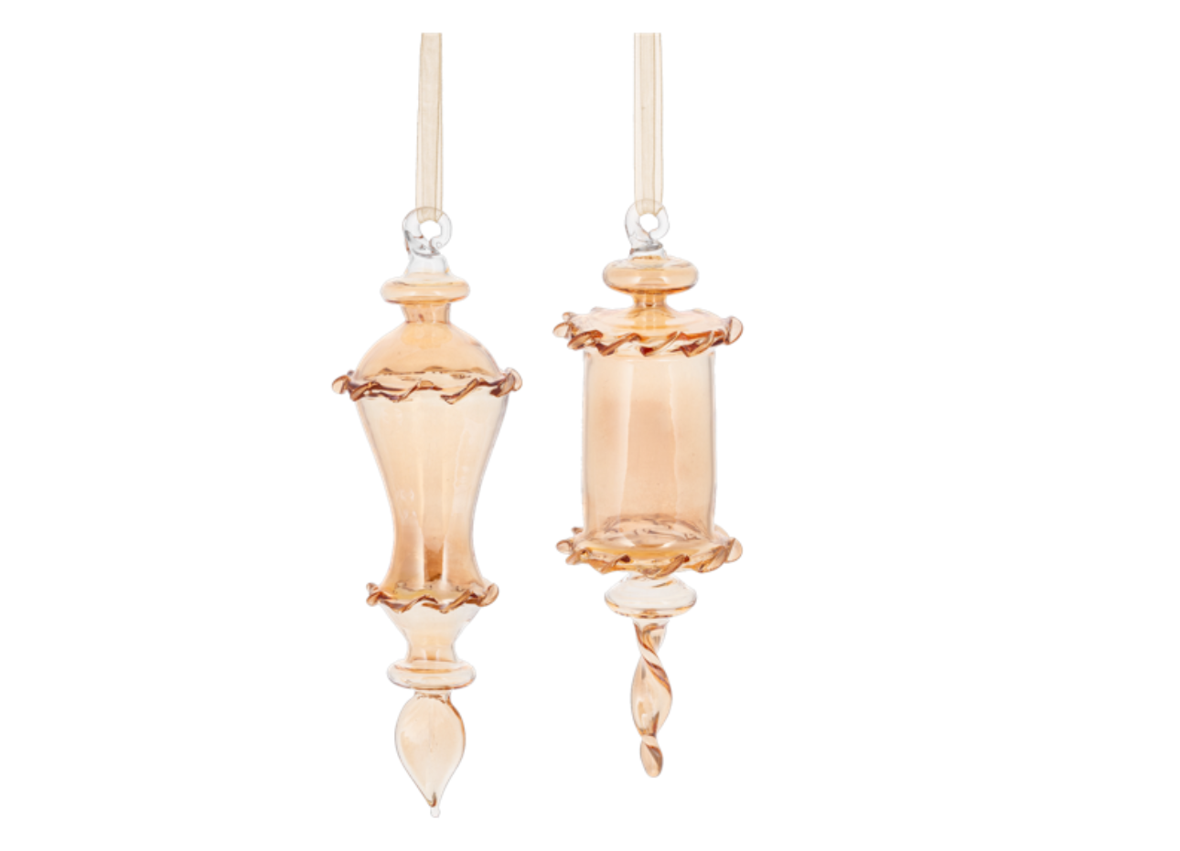 Translucent Copper Finial Ornaments