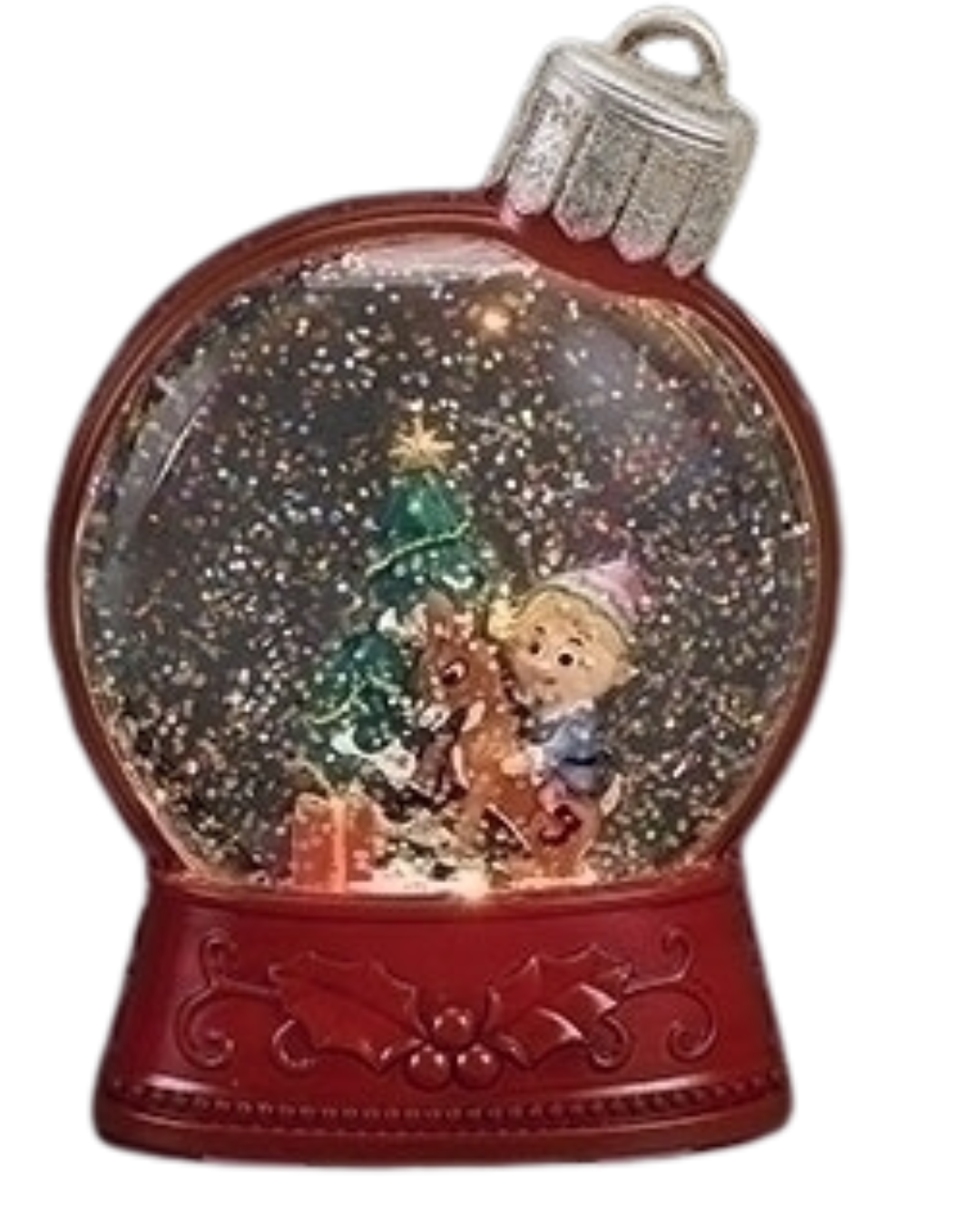 5"H Lighted Rudolph Shimmering Merry Lites