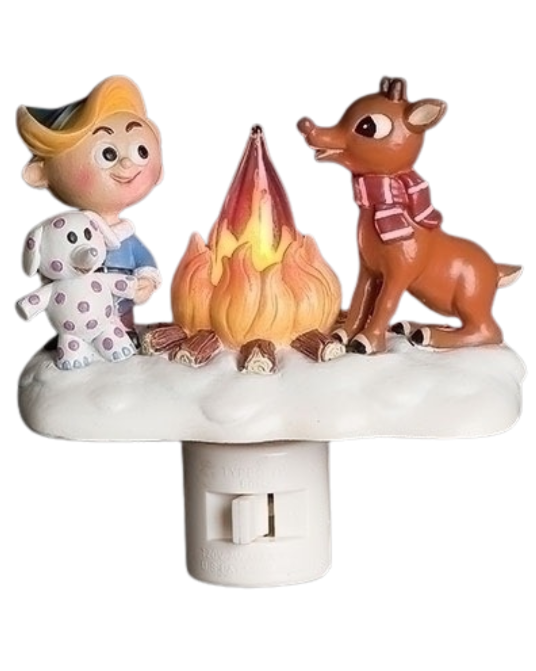 Rudolph Flicker Campfire Night-Light