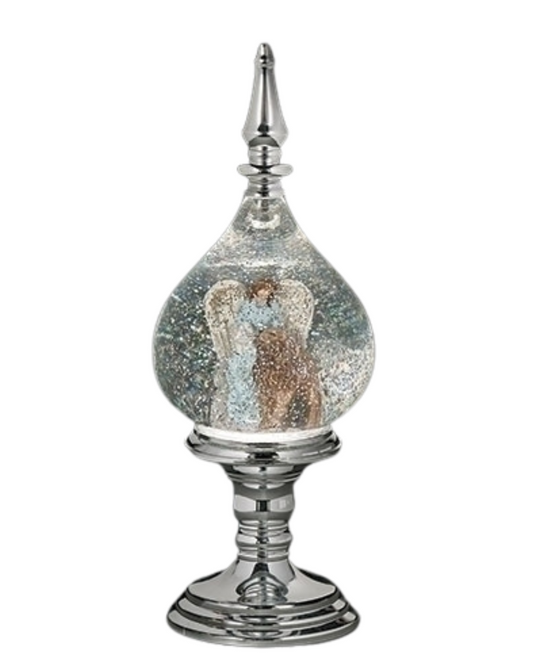 12.5" H Lighted Angel, Lion, Lamb Swirl Finial