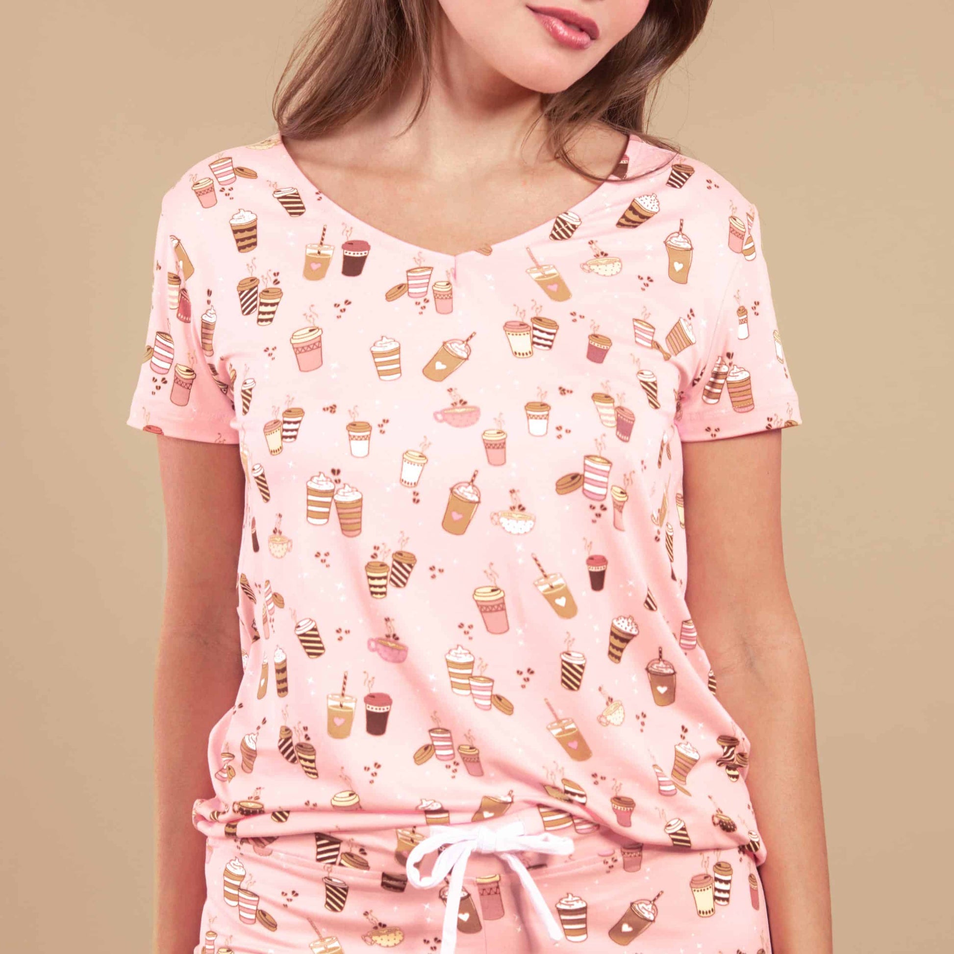 Love At First Sip Pink Pajamas