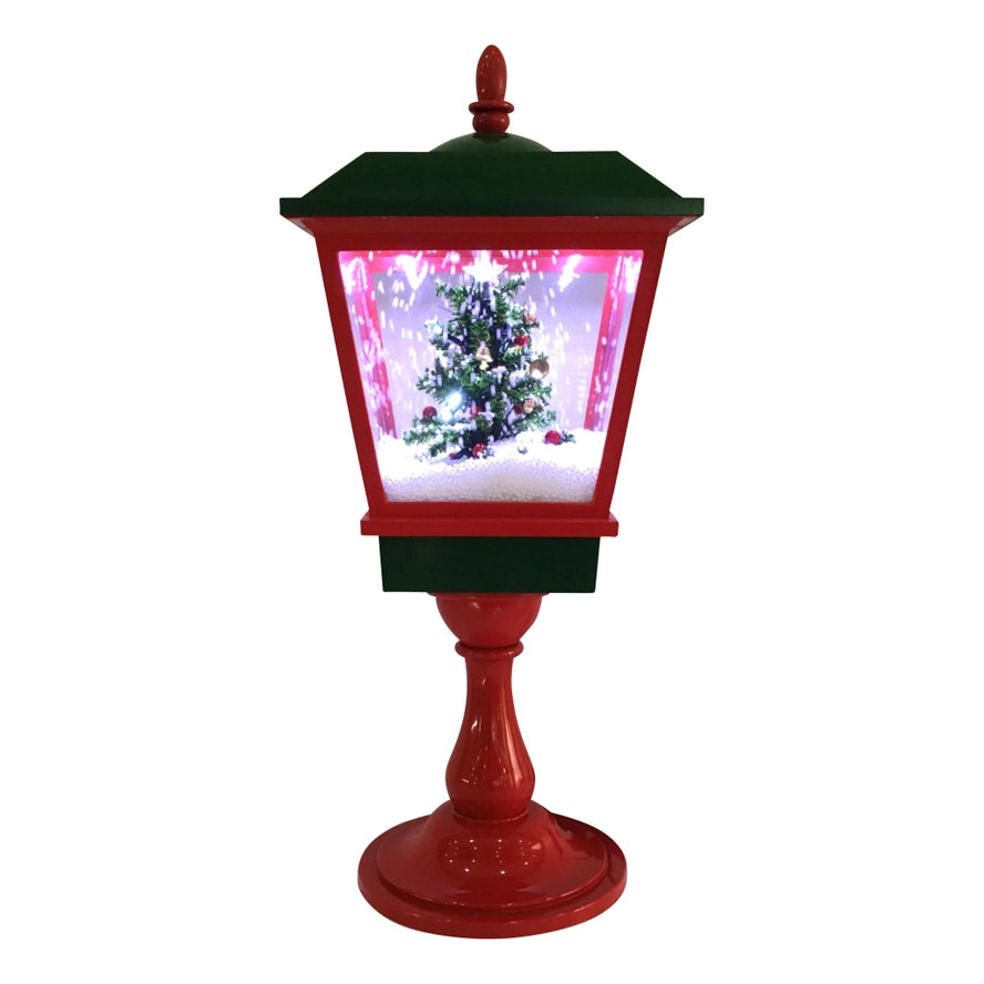 Red & Green Christmas Tree Tabletop Lamp