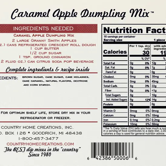 Country Home Creations- Caramel Apple Dumpling Mix