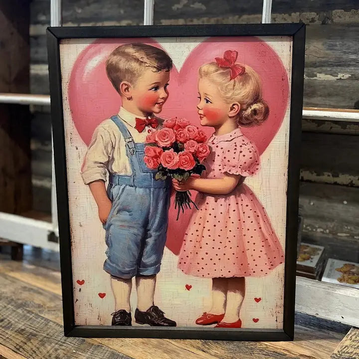 Vintage Valentines Day Box Frame