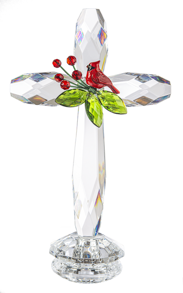 Acrylic Cardinal Standing Cross