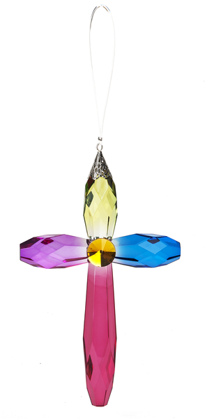Acrylic Hanging Rainbow Crosses