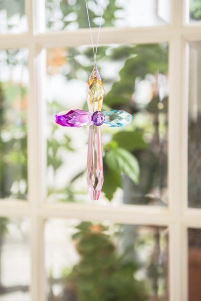 Acrylic Hanging Rainbow Crosses