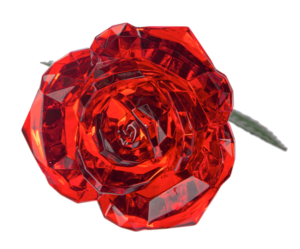 Acrylic Long Stem Rose