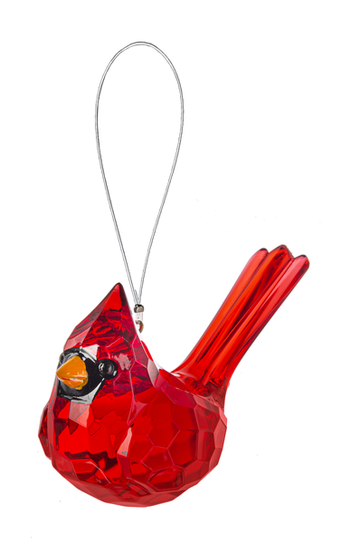 Red Acrylic Cardinal Ornament