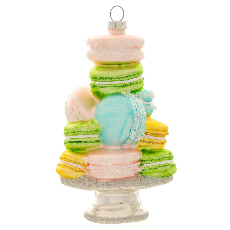 Macaron Tower Glass Ornament