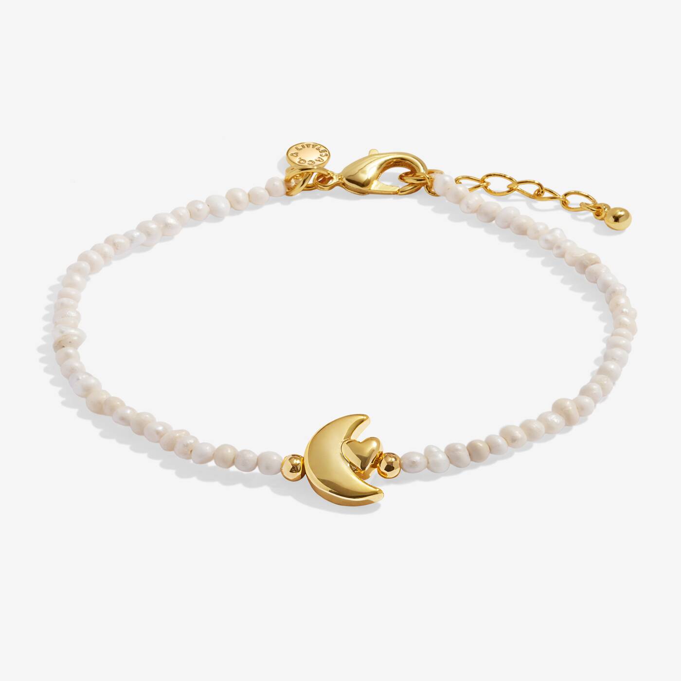 Precious Moments Bracelet In Gold-Tone Plating- Love You To The Moon And Back