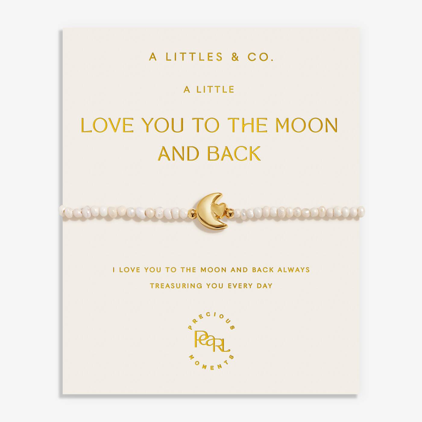Precious Moments Bracelet In Gold-Tone Plating- Love You To The Moon And Back