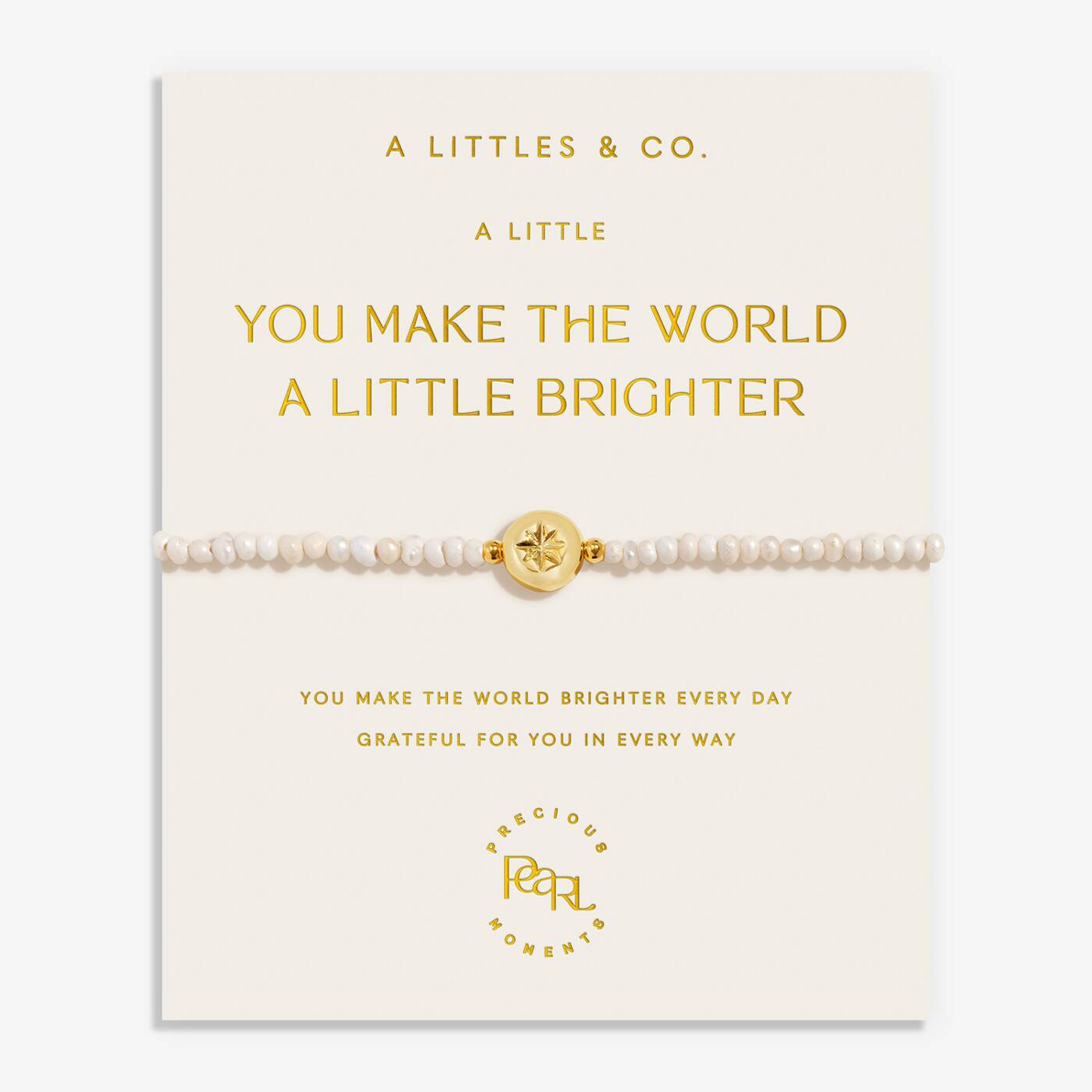 Precious Moments Bracelet In Gold-Tone Plating- You Make The World A Little Brighter