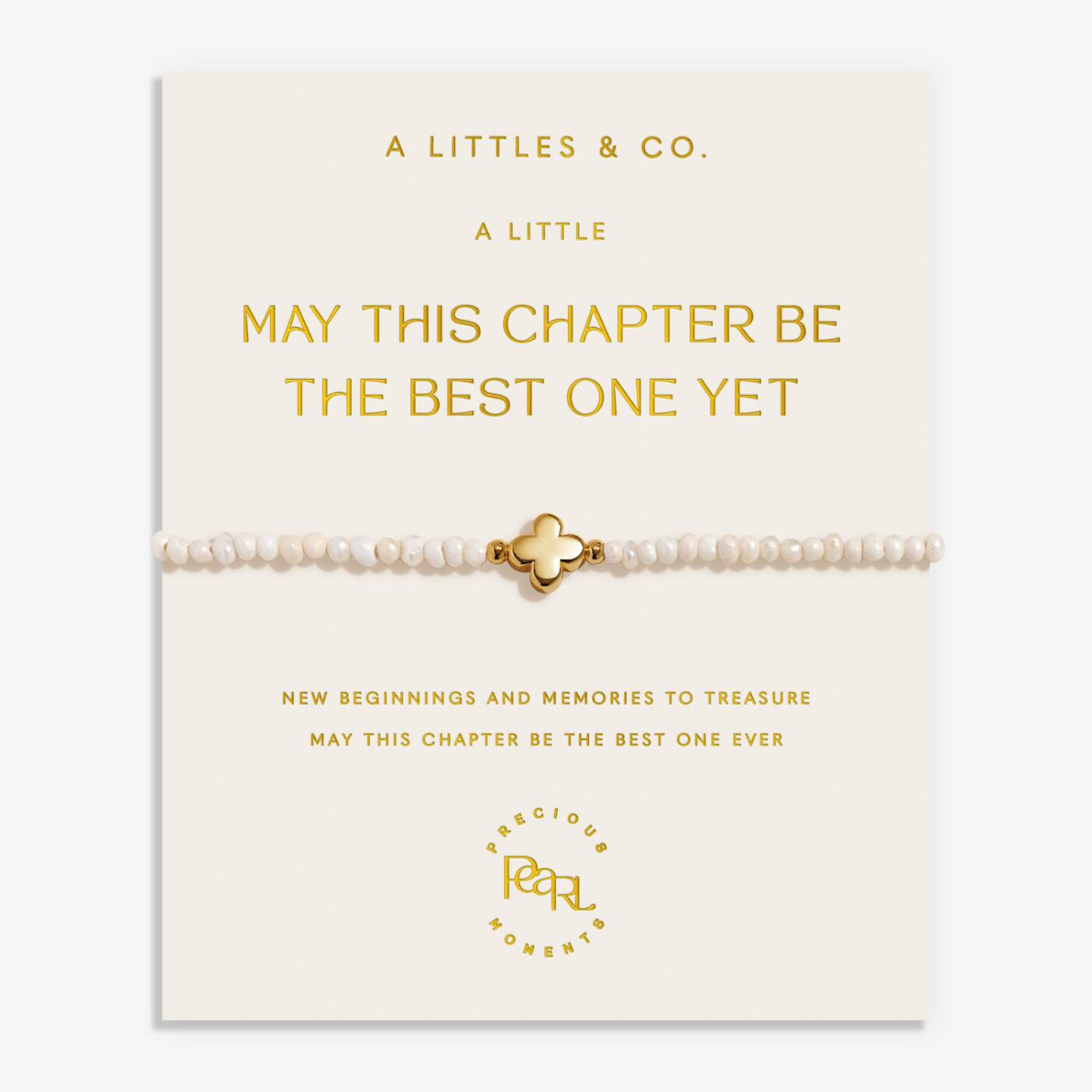Precious Moments Bracelet In Gold-Tone Plating- May This Chapter Be The Best One Yet