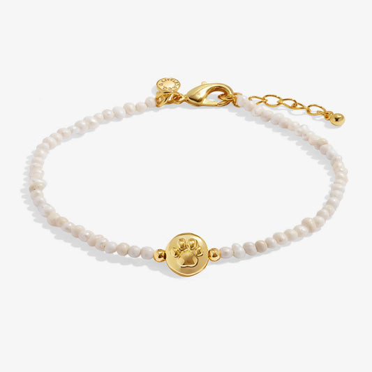 Precious Moments Bracelet In Gold-Tone Plating- Pets Leave Paw Prints On Our Hearts