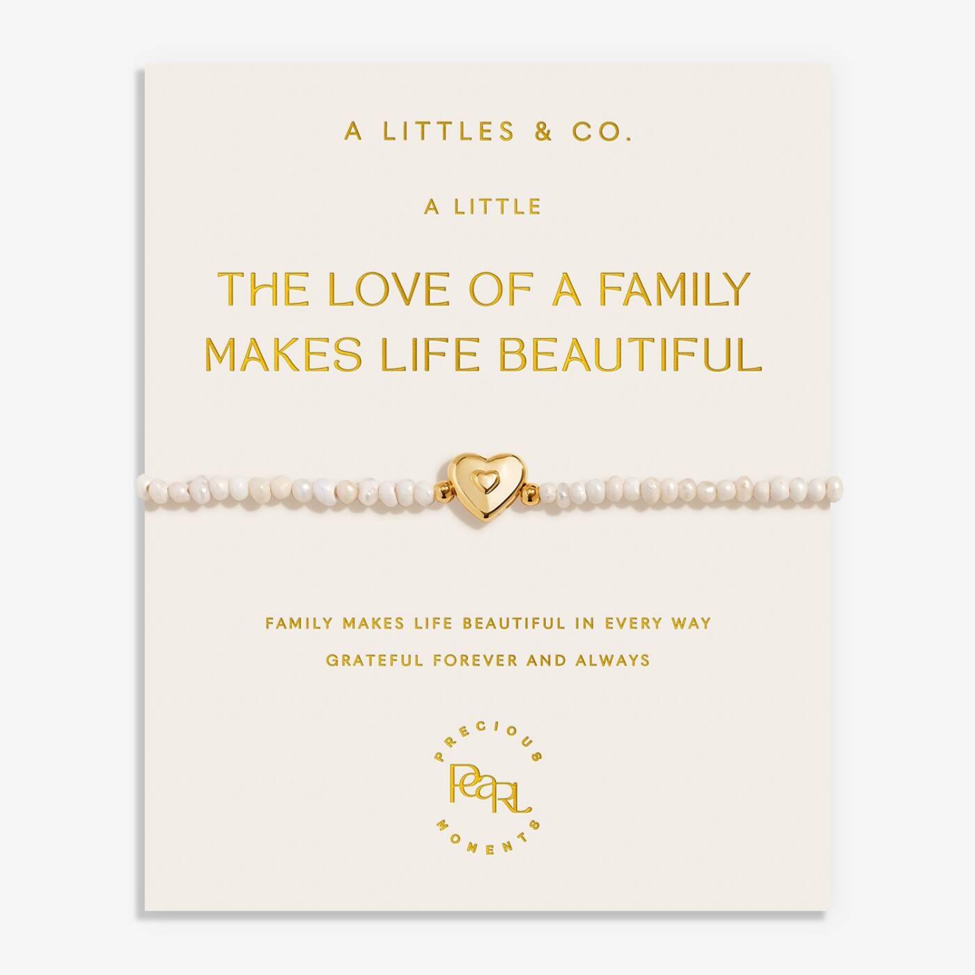 Precious Moments Bracelet In Gold-Tone Plating- The Love Of A Family Makes Life Beautiful