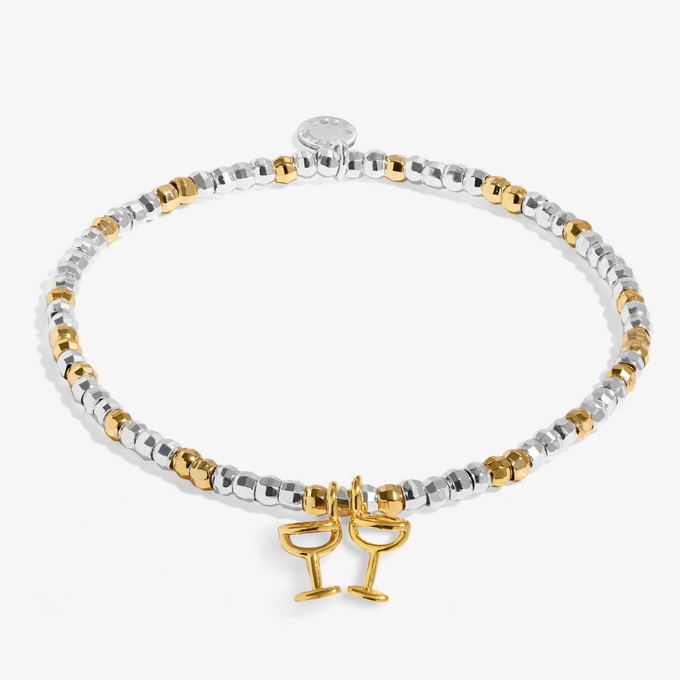 Little Stories Bracelet In Silver and Gold-Tone Plating- Cheers